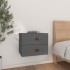 Mesita de noche de pared gris 50x36x40