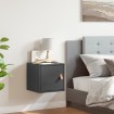 Armario de pared de madera maciza de pino gris 31,5x30x30 cm