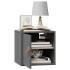 Armario de pared de madera maciza de pino gris 31,5x30x30