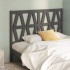 Cabecero de cama madera maciza de pino gris 146x4x100