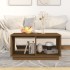 Mesa de centro madera maciza de pino marrón miel 80x50x40