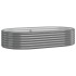 Jardinera arriate acero recubrimiento polvo gris 175x100x36