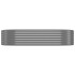 Jardinera arriate acero recubrimiento polvo gris 175x100x36