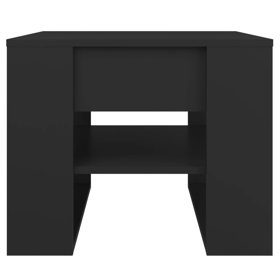 Mesa de centro madera de ingeniería negro 55,5x55x45