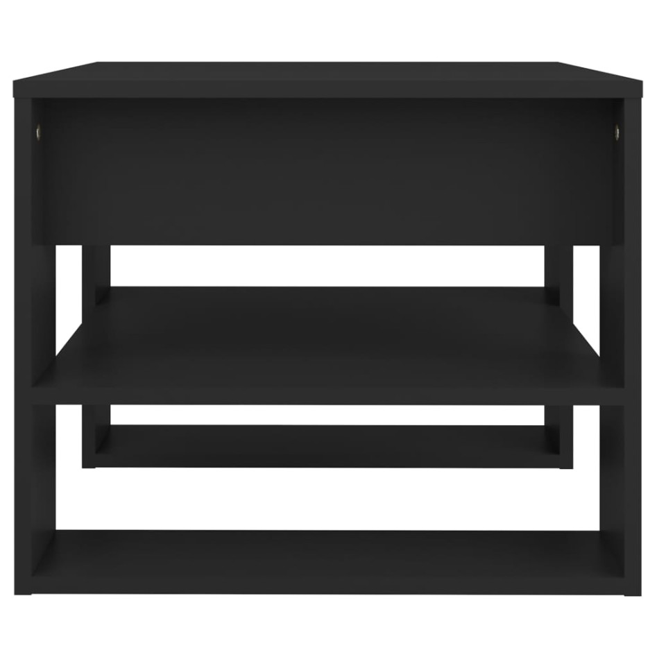 Mesa de centro madera de ingeniería negro 55,5x55x45