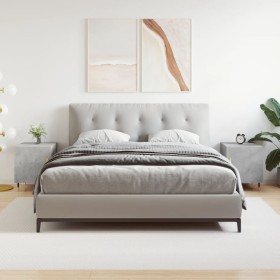 Mesitas noche 2 uds madera ingeniería gris hormigón 40x40x50