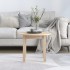 Mesa de centro de madera maciza de pino Ø 55x45