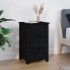 Mesita de noche madera maciza de pino negro 40x35x61,5