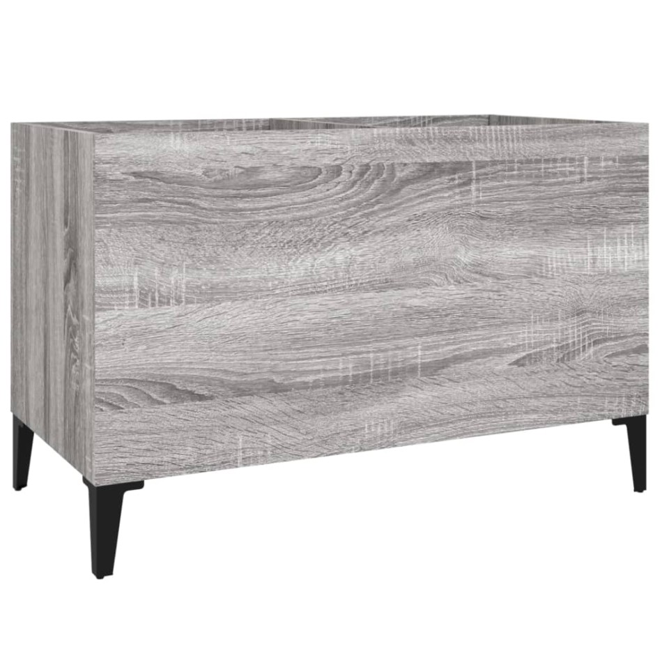 Mueble discos madera contrachapada gris sonoma 74,5x38x48