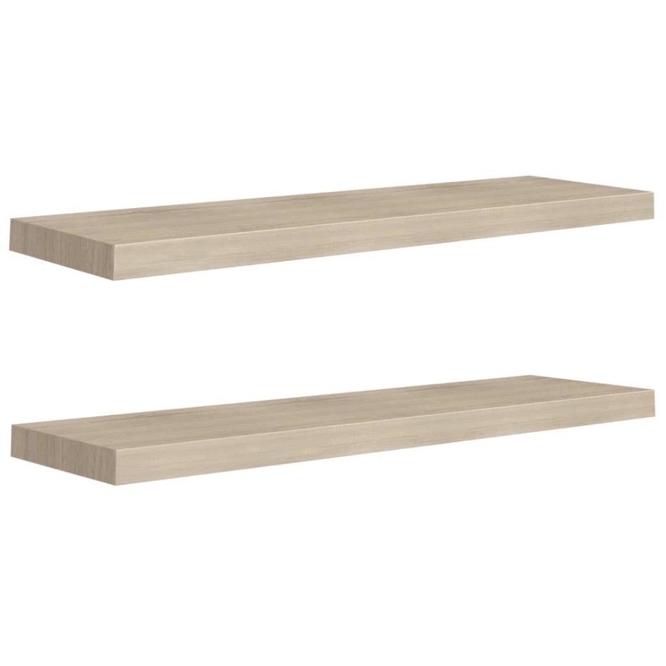 Estantes flotantes de pared 2 uds MDF roble 90x23,5x3,8