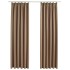 Cortinas opacas con ganchos 2 piezas gris topo 140x245