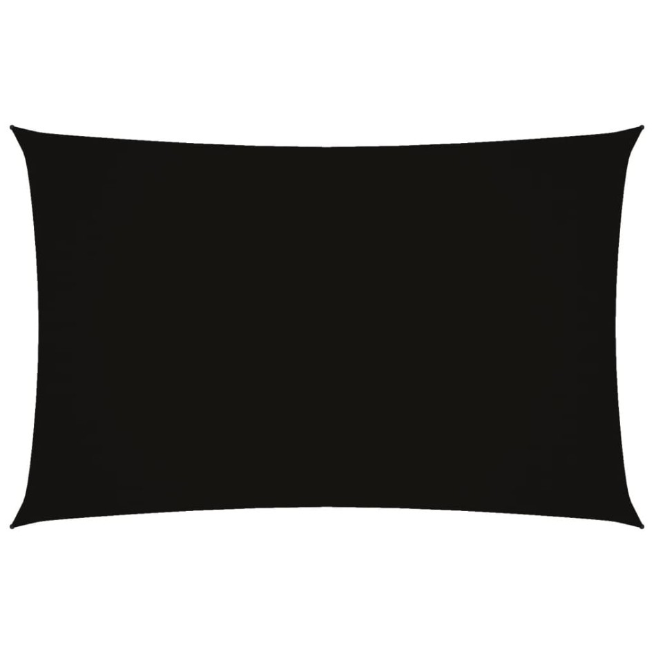 Toldo de vela rectangular tela Oxford negro 2x5