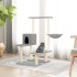 Rascador para gatos con postes de sisal gris claro 94,5