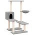 Rascador para gatos con postes de sisal gris claro 94,5