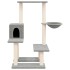 Rascador para gatos con postes de sisal gris claro 94,5