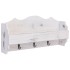 Perchero de pared de madera blanco 50x10x23
