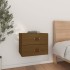 Mesita de noche de pared marrón miel 50x36x40