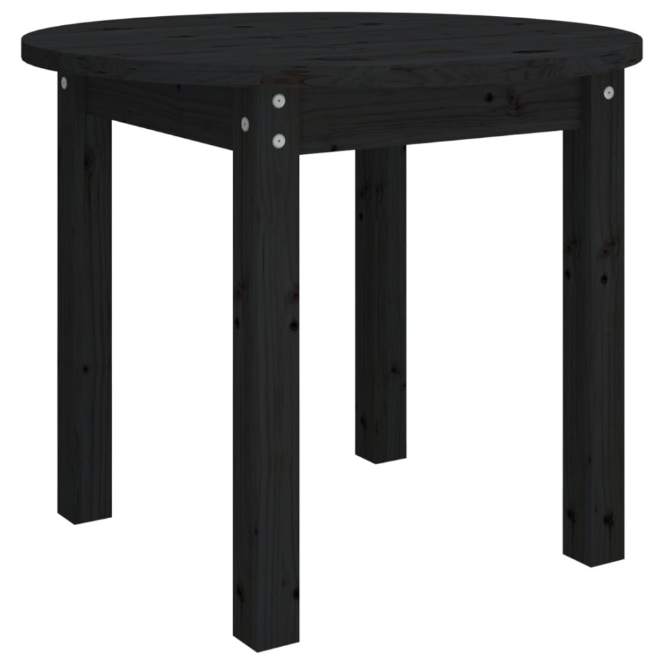 Mesa de centro de madera maciza de pino negro Ø 55x45