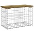 Banco jardín diseño gavión madera pino impregnada 63x31,5x42