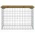 Banco jardín diseño gavión madera pino impregnada 63x31,5x42