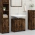 Armario de baño madera contrachapada roble ahumado 60x33x61