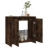 Armario de baño madera contrachapada roble ahumado 60x33x61