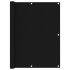 Toldo para balcón de tela oxford negro 120x600