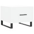 Mesa de centro madera de ingeniería blanca 50x50x40