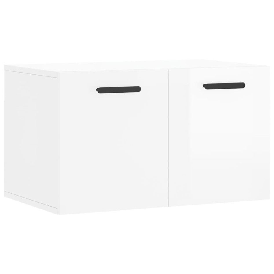 Armario pared madera contrachapada blanco brillo 60x36,5x35