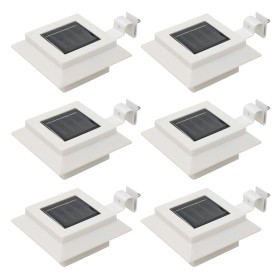 Lámparas solares de exterior LED cuadradas 6 uds 12 cm