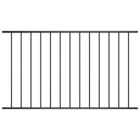 Panel de valla de acero con recubrimiento polvo negro