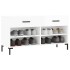 Banco zapatero madera de ingeniería blanco brillo 102x35x55