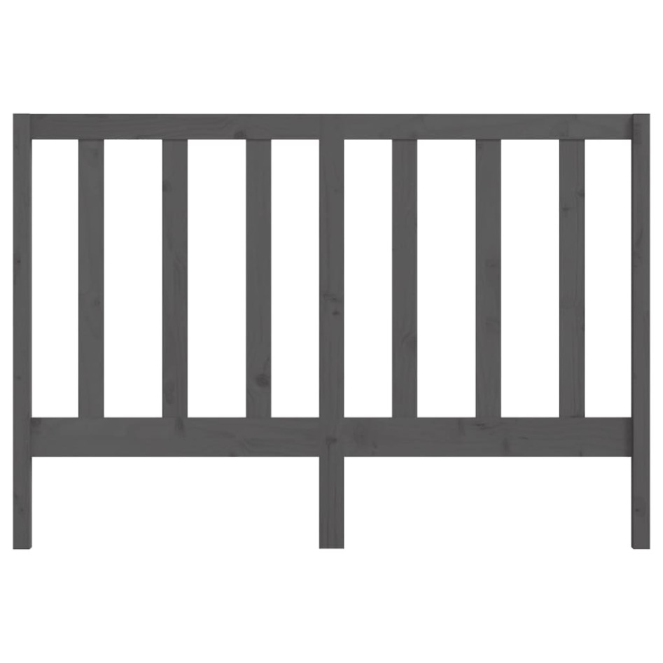 Cabecero de cama madera maciza de pino gris 126x4x100