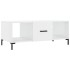 Mesa de centro madera contrachapada blanco brillo 102x50x40