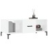 Mesa de centro madera contrachapada blanco brillo 102x50x40