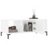 Mesa de centro madera contrachapada blanco brillo 102x50x40