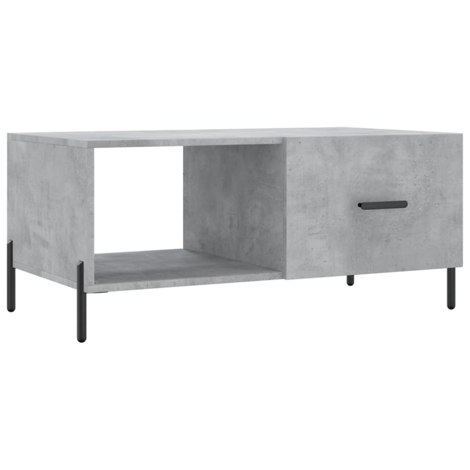 Mesa de centro madera contrachapada gris hormigón 90x50x40