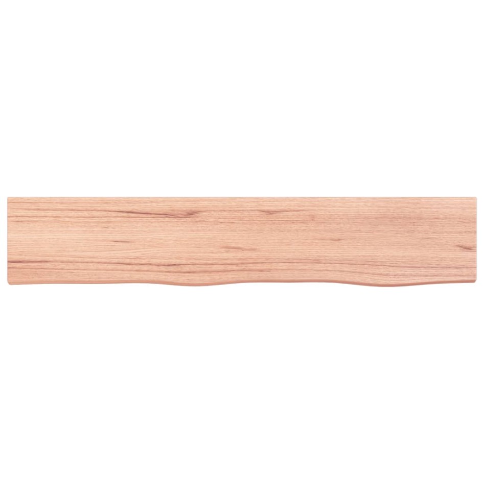Estante de pared madera roble tratada marrón claro 100x20x2