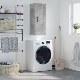 Armario de pared madera ingeniería gris hormigón 34,5x34x90