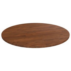 Tablero de mesa redonda madera de roble marrón oscuro