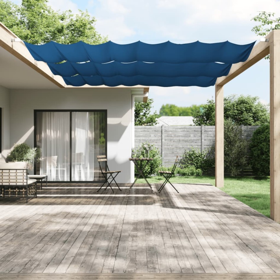 Toldo vertical tela oxford azul 140x600