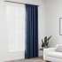 Cortina opaca con ganchos look de lino azul 290x245