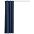 Cortina opaca con ganchos look de lino azul 290x245