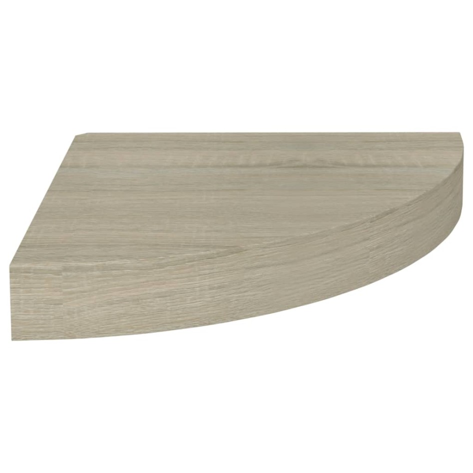 Estante flotante de esquina 4 uds MDF roble 25x25x3,8