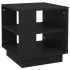 Mesa de centro de madera de ingeniería negra 40x40x43