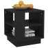Mesa de centro de madera de ingeniería negra 40x40x43