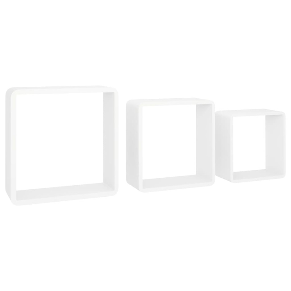 Estantes cubo de pared 3 unidades MDF