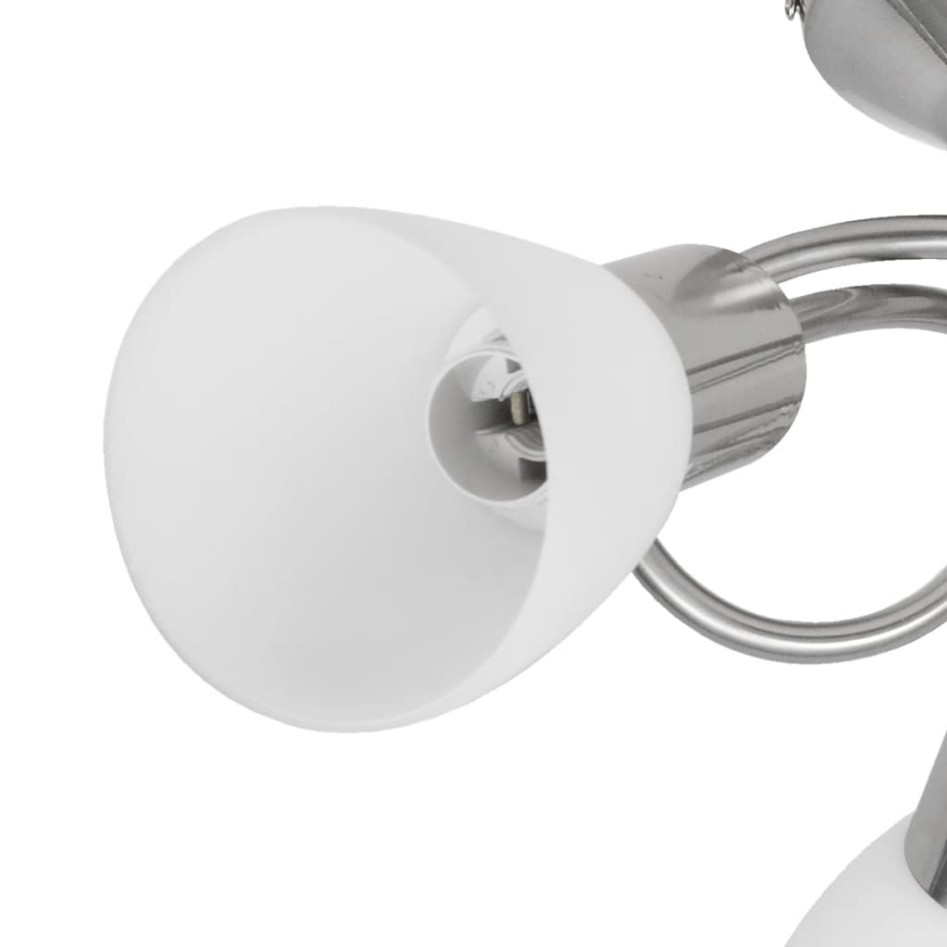 Lámpara de techo con pantallas de cristal para 3 bombillas