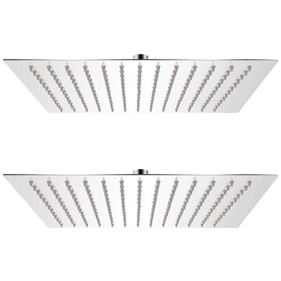Cabezal de ducha efecto lluvia 2 uds acero inoxidable 25x25