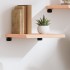 Estante de pared madera maciza roble sin tratar 40x40x(2-4)